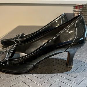 Patent leather dress shoes